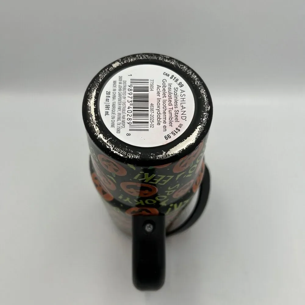 Ashland Halloween 20 oz Stainless Steel Insulated Tumbler Pumpkin Spooky Handle